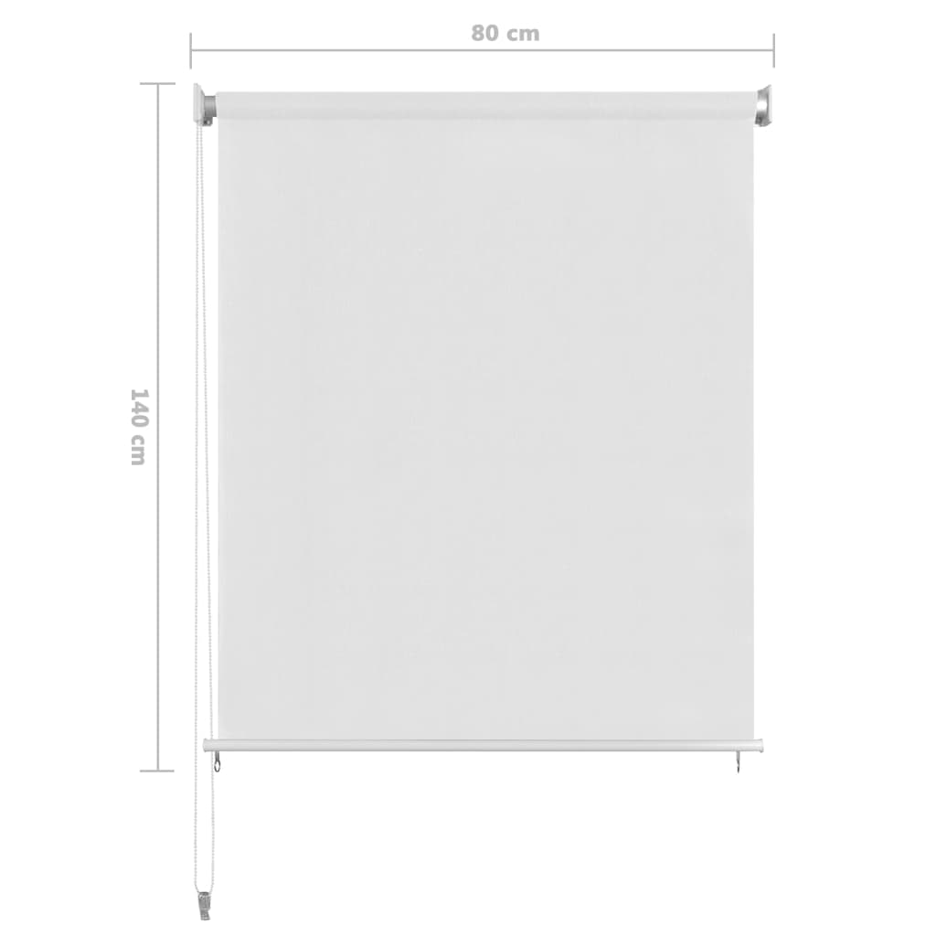 Rolgordijn voor buiten 85(B)x140(H) cm HDPE wit is nu te koop bij PeponiXL, paradijselijk wonen!
