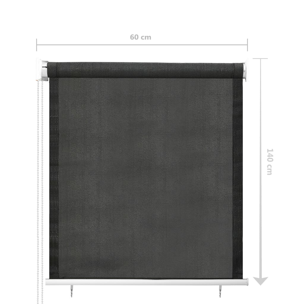 Rolgordijn voor buiten 60x140 cm antracietkleurig is nu te koop bij PeponiXL, paradijselijk wonen!
