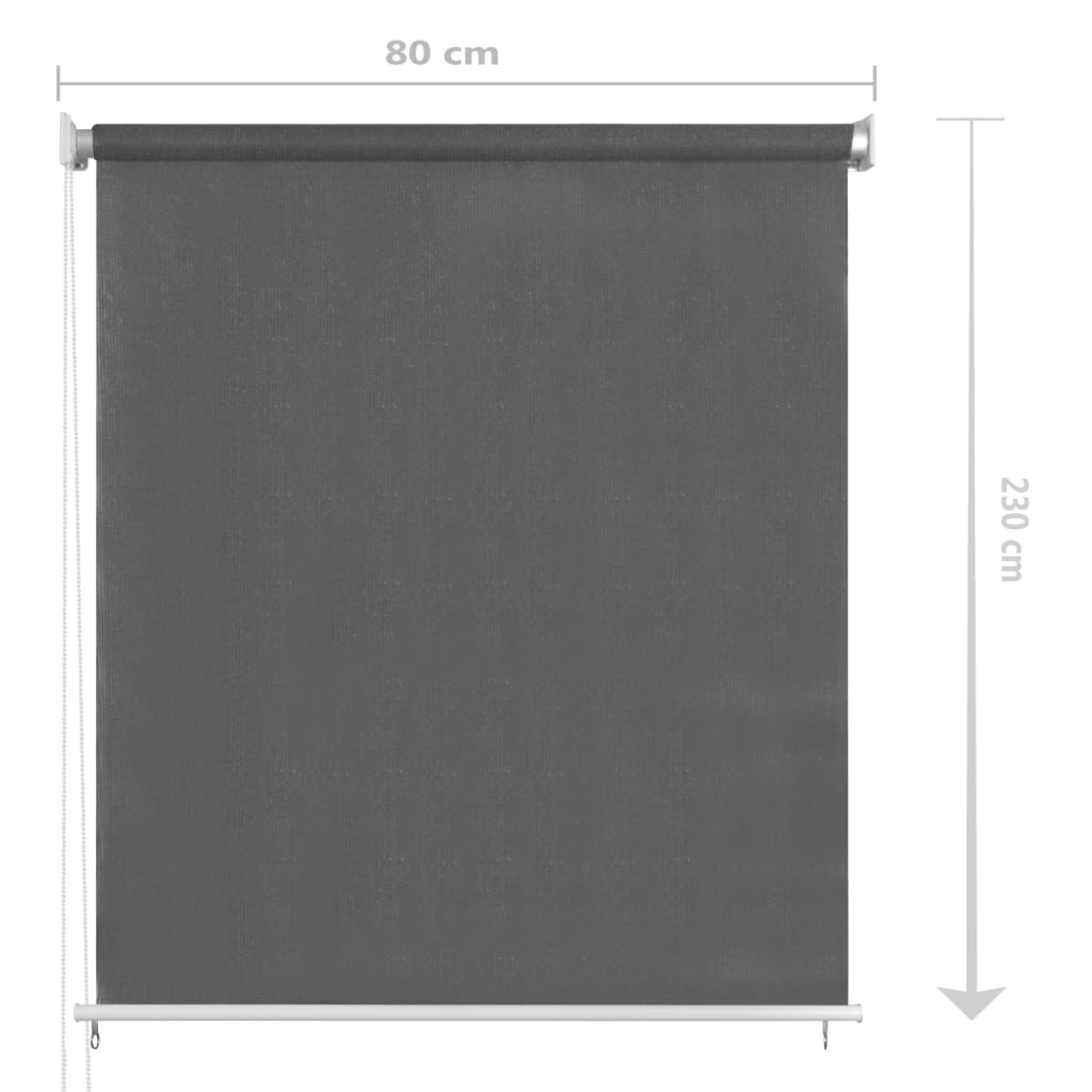 Rolgordijn voor buiten 85(B)x230(H) cm antracietkleurig is nu te koop bij PeponiXL, paradijselijk wonen!