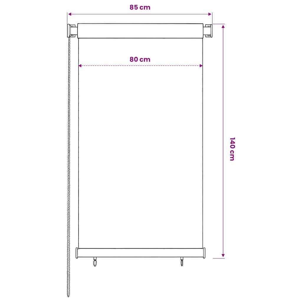 Rolgordijn voor buiten 85(B)x140(H) cm HDPE donkergroen is nu te koop bij PeponiXL, paradijselijk wonen!