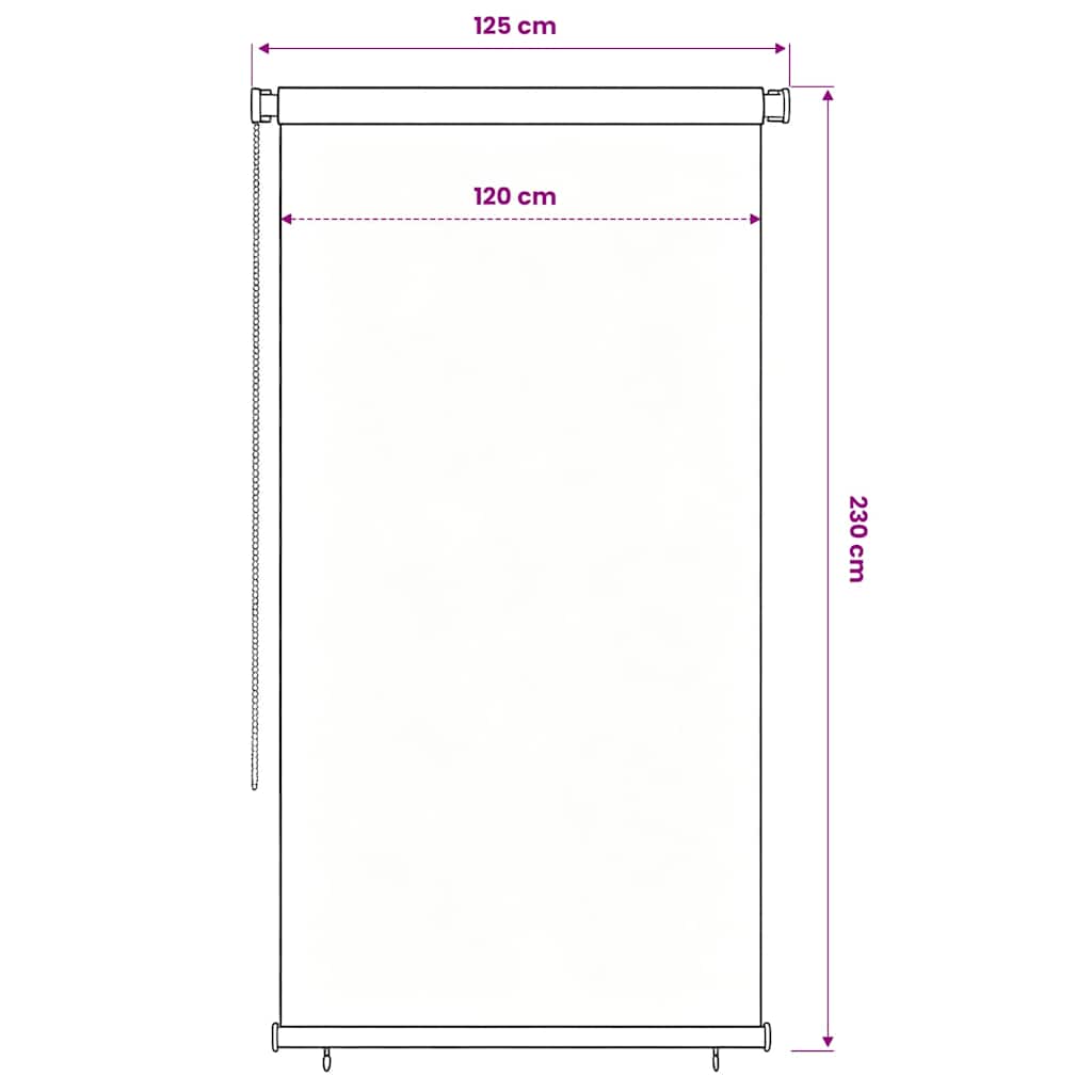 Rolgordijn voor buiten 125(B)x230(H) cm HDPE donkergroen is nu te koop bij PeponiXL, paradijselijk wonen!