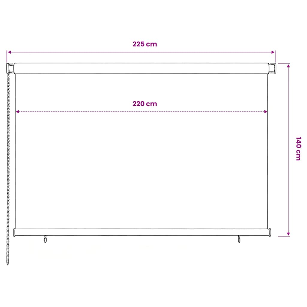 Rolgordijn voor buiten 225(B)x140(H) cm HDPE blauw is nu te koop bij PeponiXL, paradijselijk wonen!