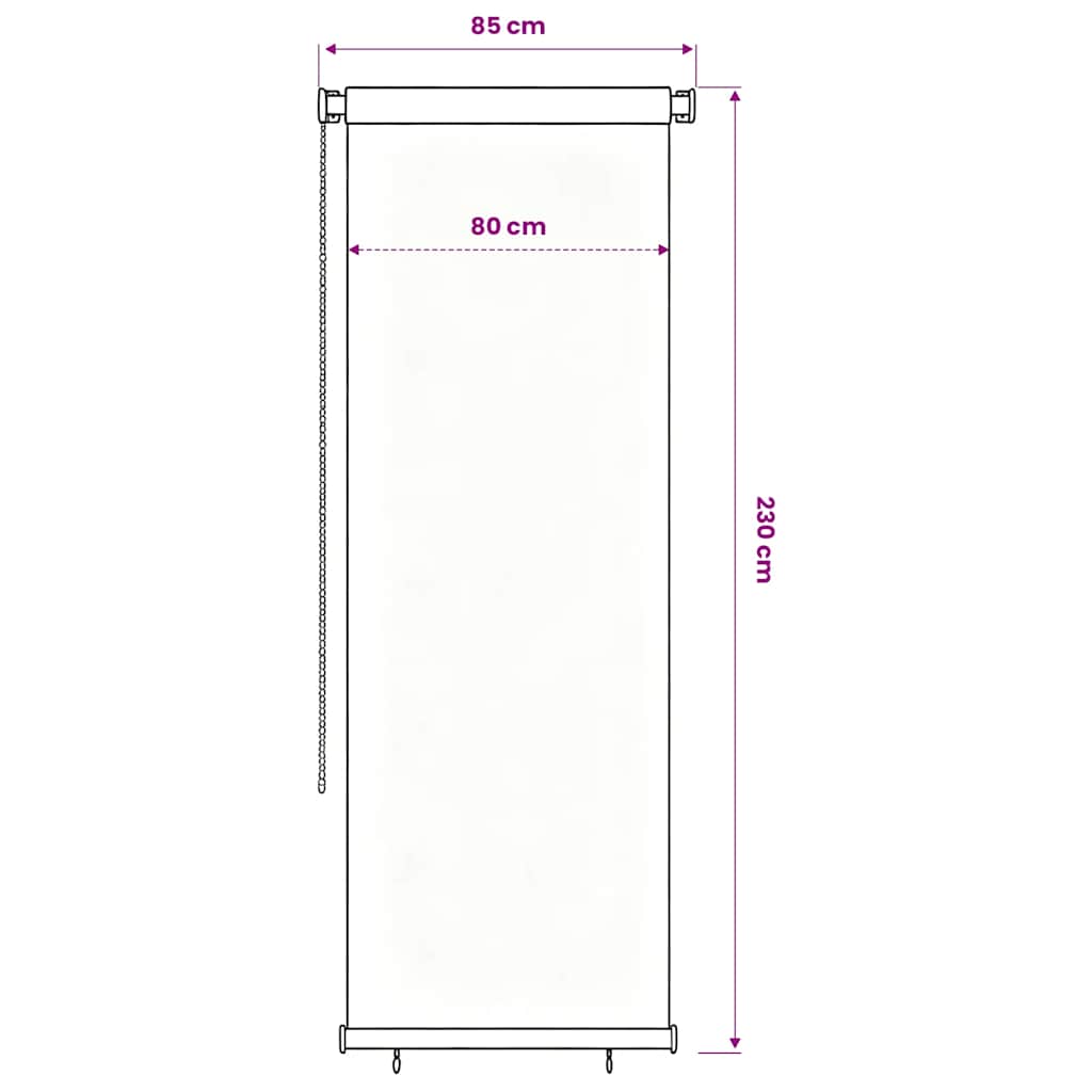 Rolgordijn voor buiten 85(B)x230(H) cm HDPE blauw is nu te koop bij PeponiXL, paradijselijk wonen!