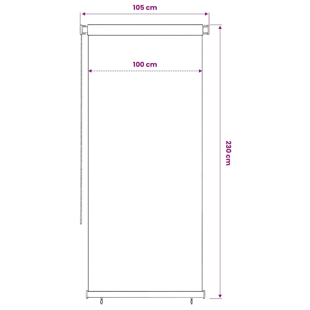 Rolgordijn voor buiten 105(B)x230(H) cm HDPE blauw is nu te koop bij PeponiXL, paradijselijk wonen!
