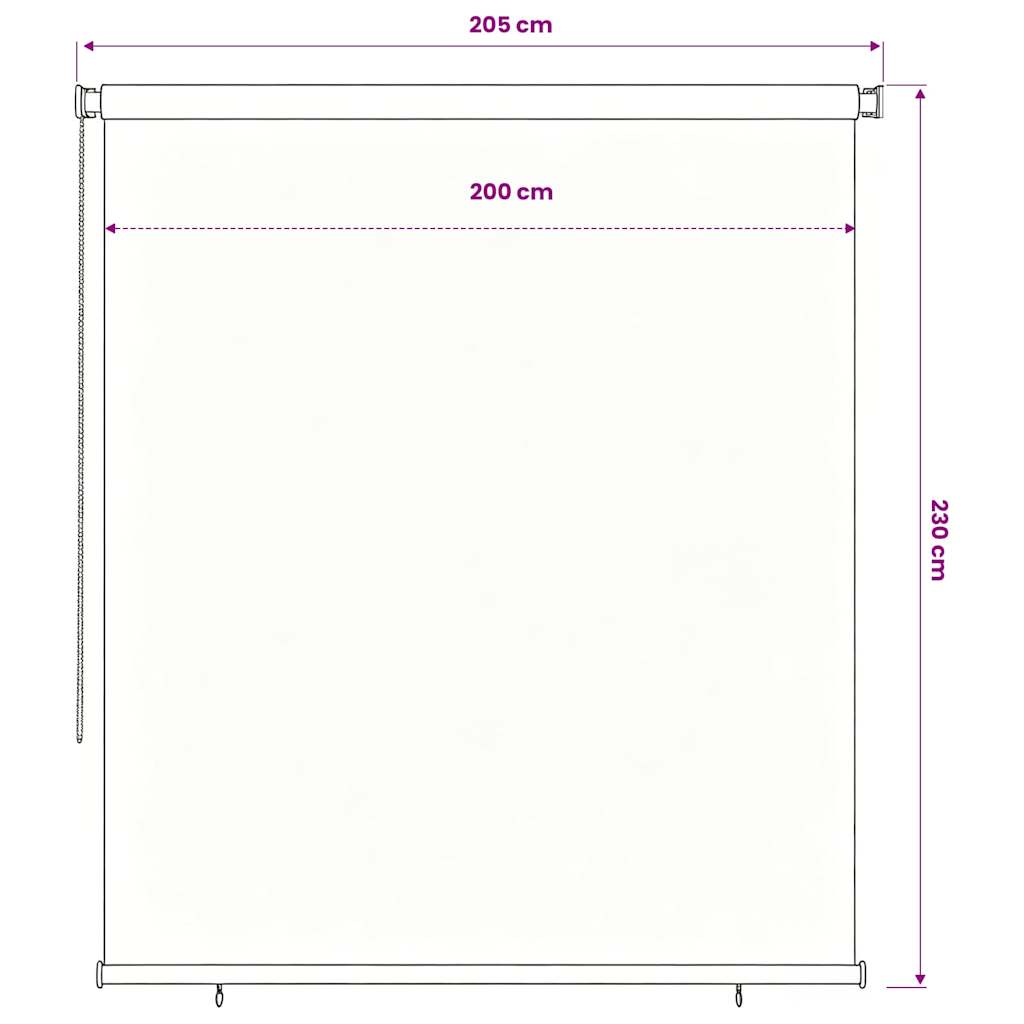 Rolgordijn voor buiten 225(B)x230(H) cm HDPE blauw is nu te koop bij PeponiXL, paradijselijk wonen!