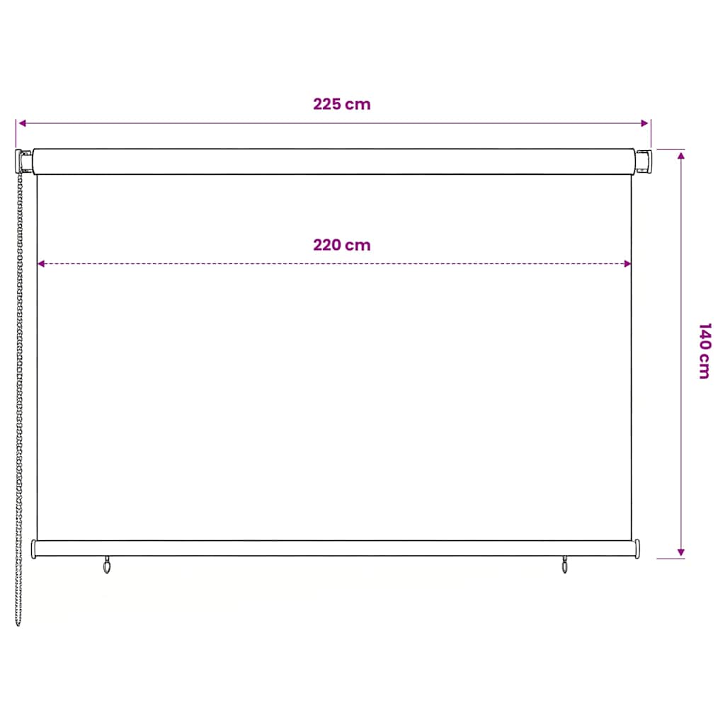 Rolgordijn voor buiten 225(B)x140(H) cm zwart is nu te koop bij PeponiXL, paradijselijk wonen!