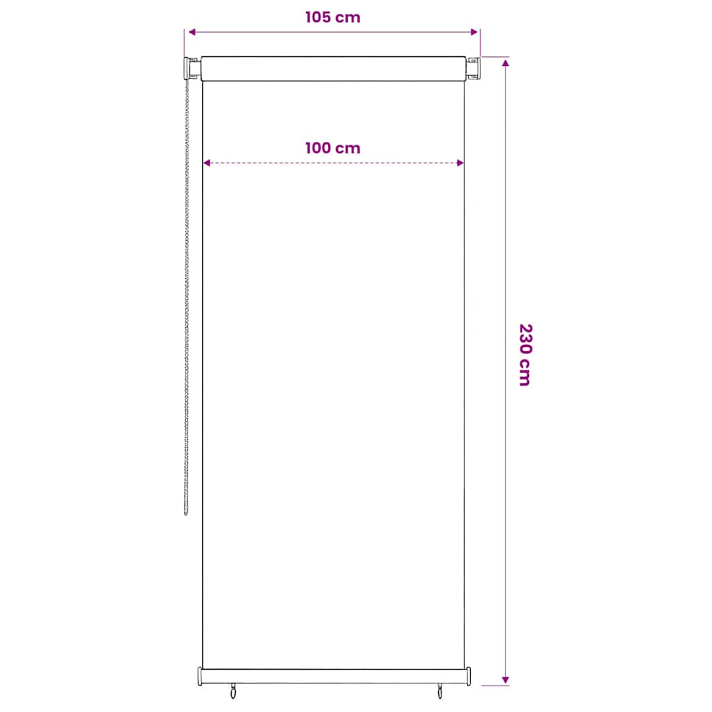 Rolgordijn voor buiten 105(B)x230(H) cm zwart is nu te koop bij PeponiXL, paradijselijk wonen!