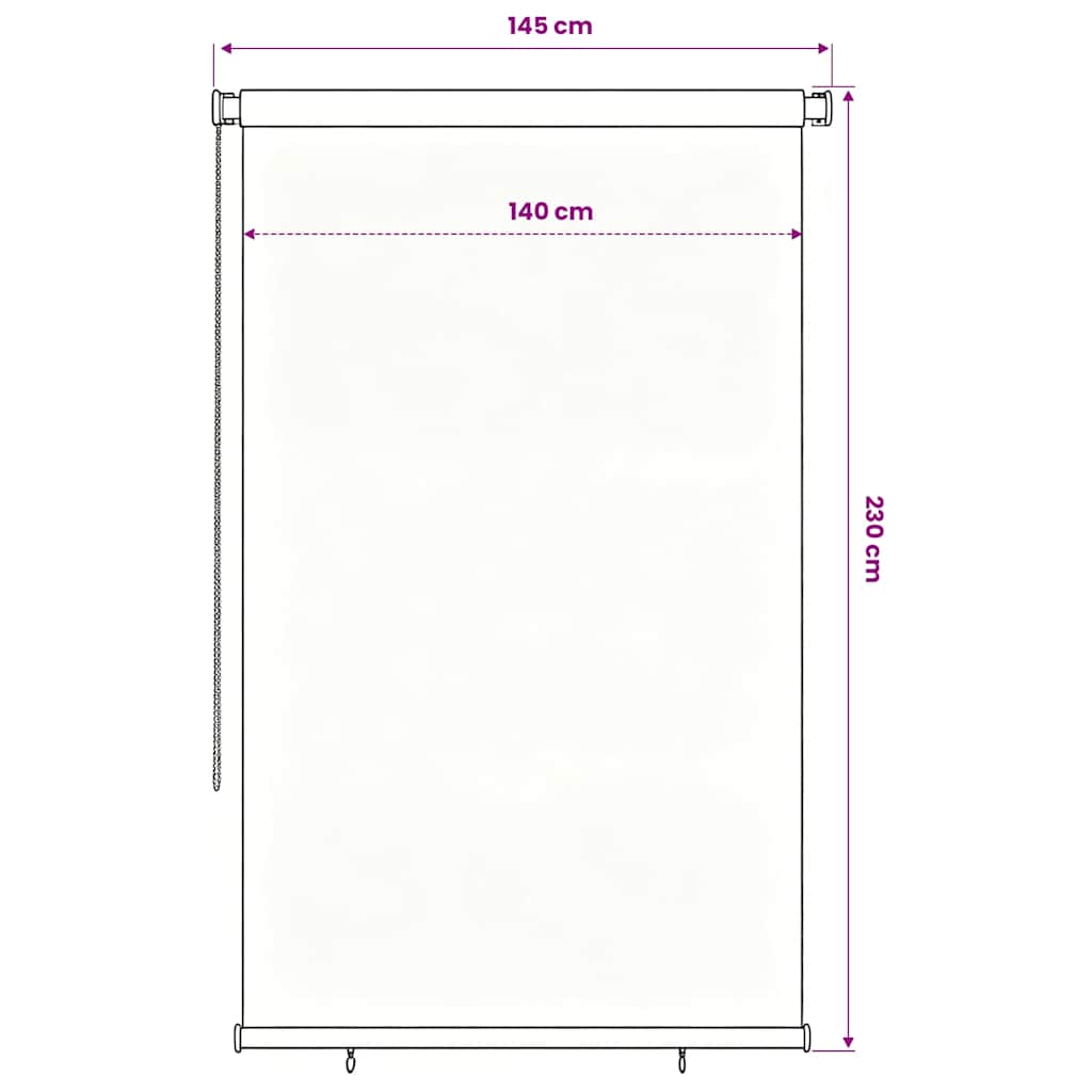 Rolgordijn voor buiten 145(B)x230(H) cm zwart is nu te koop bij PeponiXL, paradijselijk wonen!