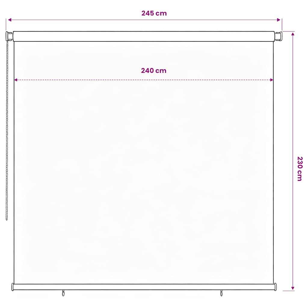 Rolgordijn voor buiten 185(B)x230(H) cm zwart is nu te koop bij PeponiXL, paradijselijk wonen!