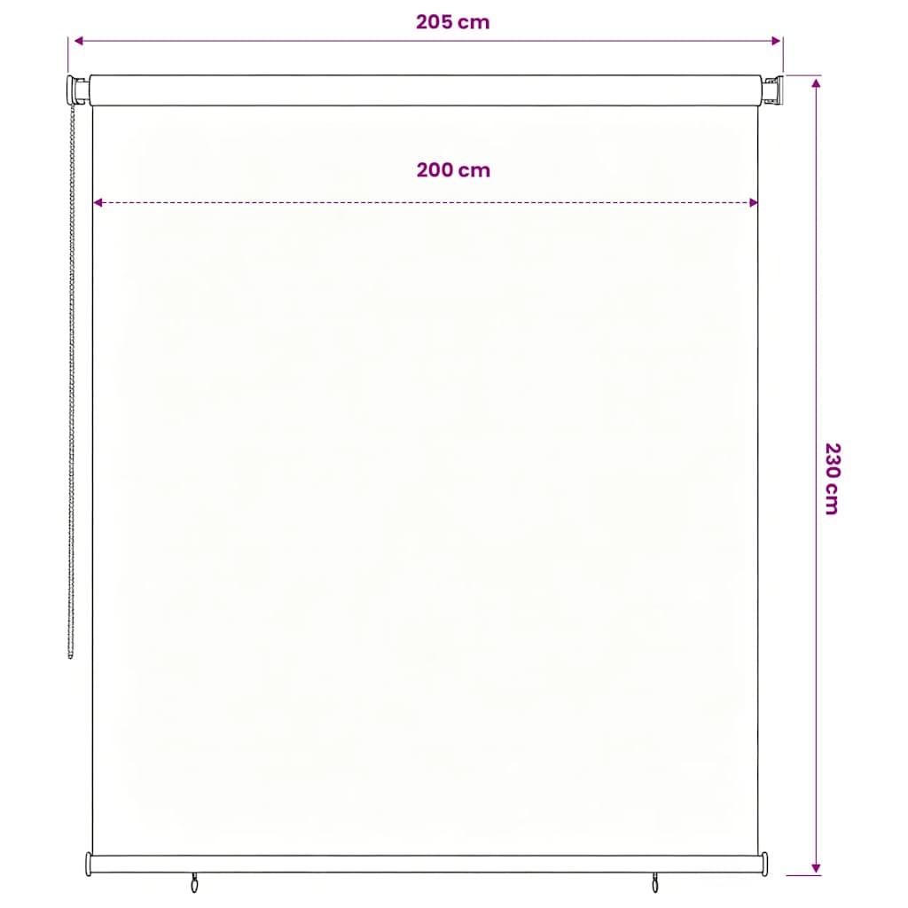 Rolgordijn voor buiten 225(B)x230(H) cm zwart is nu te koop bij PeponiXL, paradijselijk wonen!