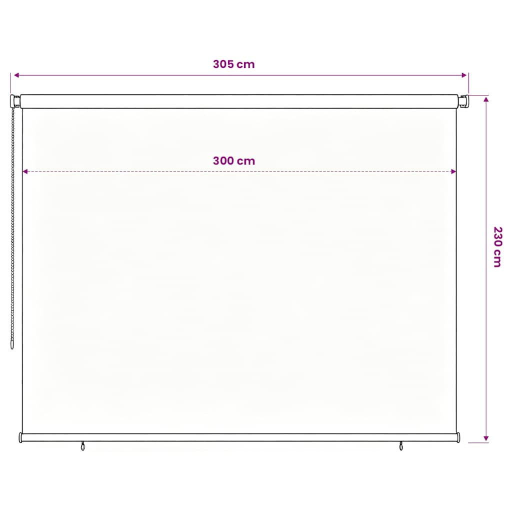 Rolgordijn voor buiten 305(B)x230(H) cm zwart is nu te koop bij PeponiXL, paradijselijk wonen!