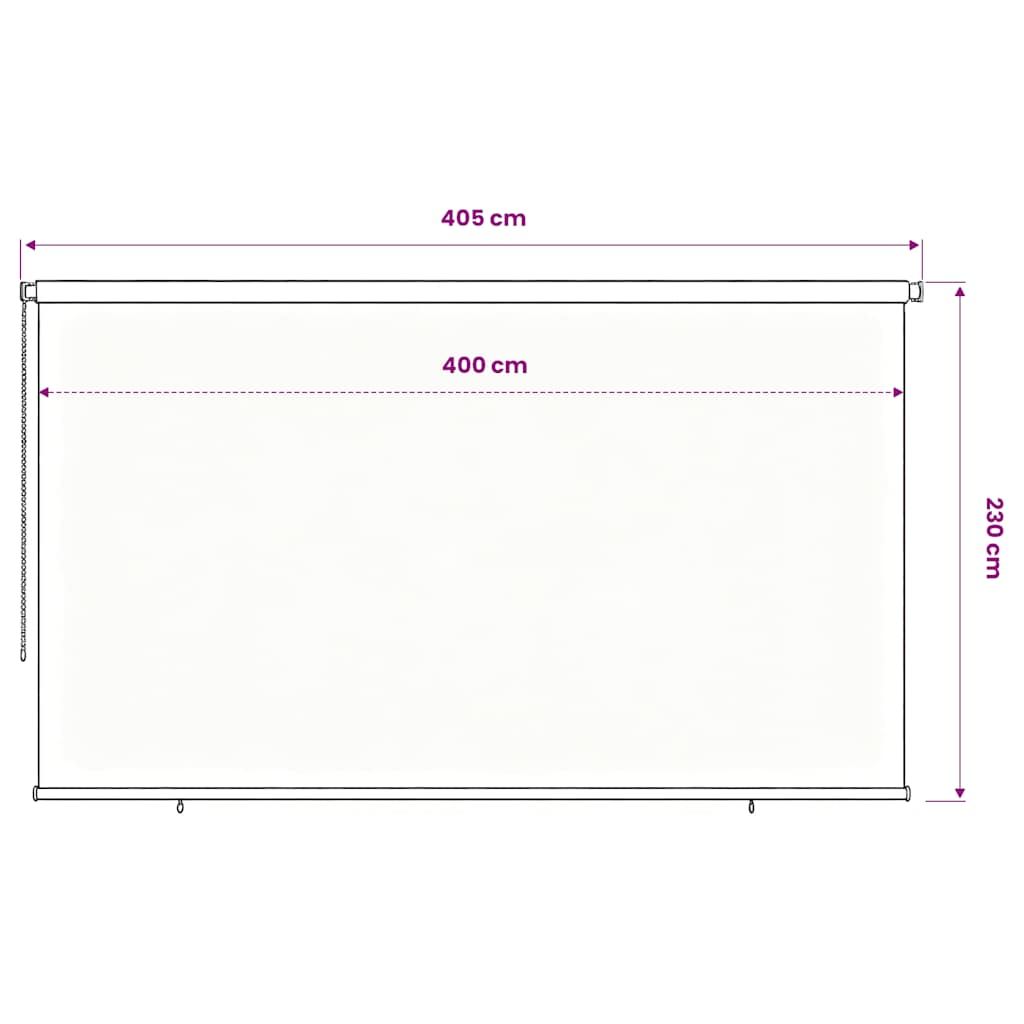 Rolgordijn voor buiten 405(B)x230(H) cm zwart is nu te koop bij PeponiXL, paradijselijk wonen!