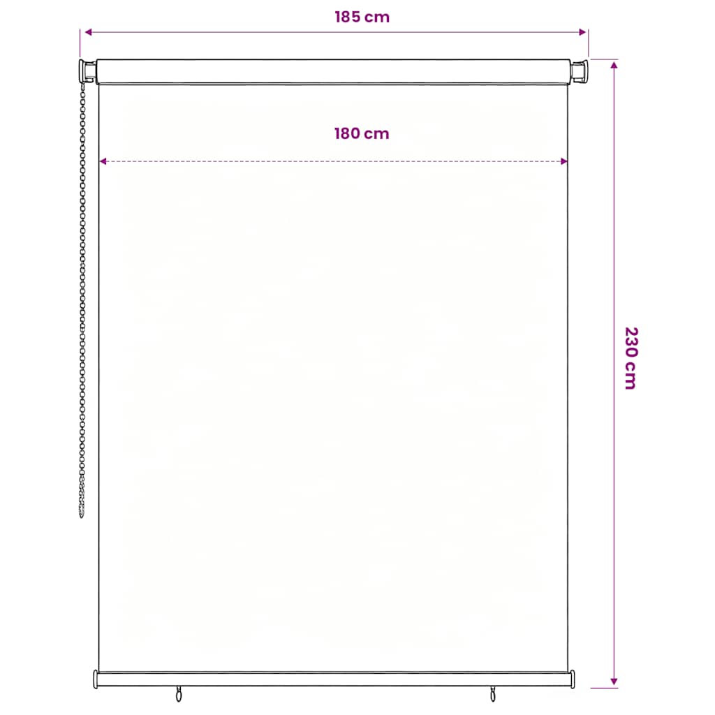 Rolgordijn voor buiten 185(B)x230(H) cm bruin is nu te koop bij PeponiXL, paradijselijk wonen!