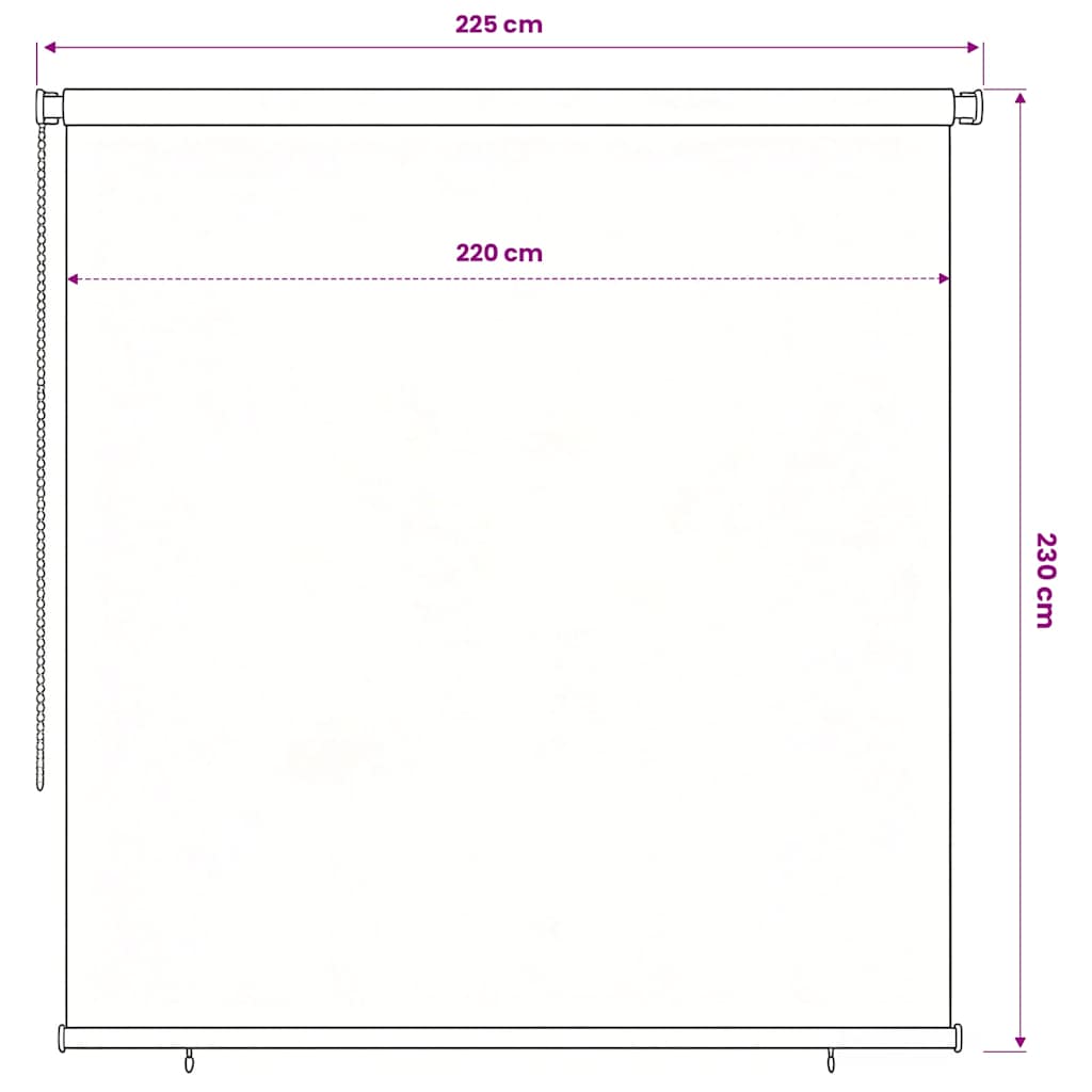 Rolgordijn voor buiten 225(B)x230(H) cm HDPE bruin is nu te koop bij PeponiXL, paradijselijk wonen!