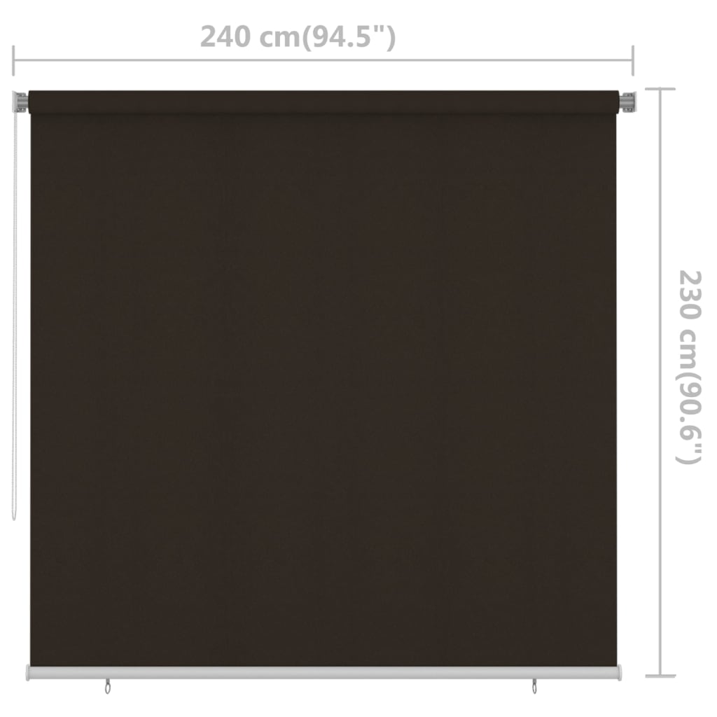 Rolgordijn voor buiten 245(B)x230(H) cm bruin is nu te koop bij PeponiXL, paradijselijk wonen!