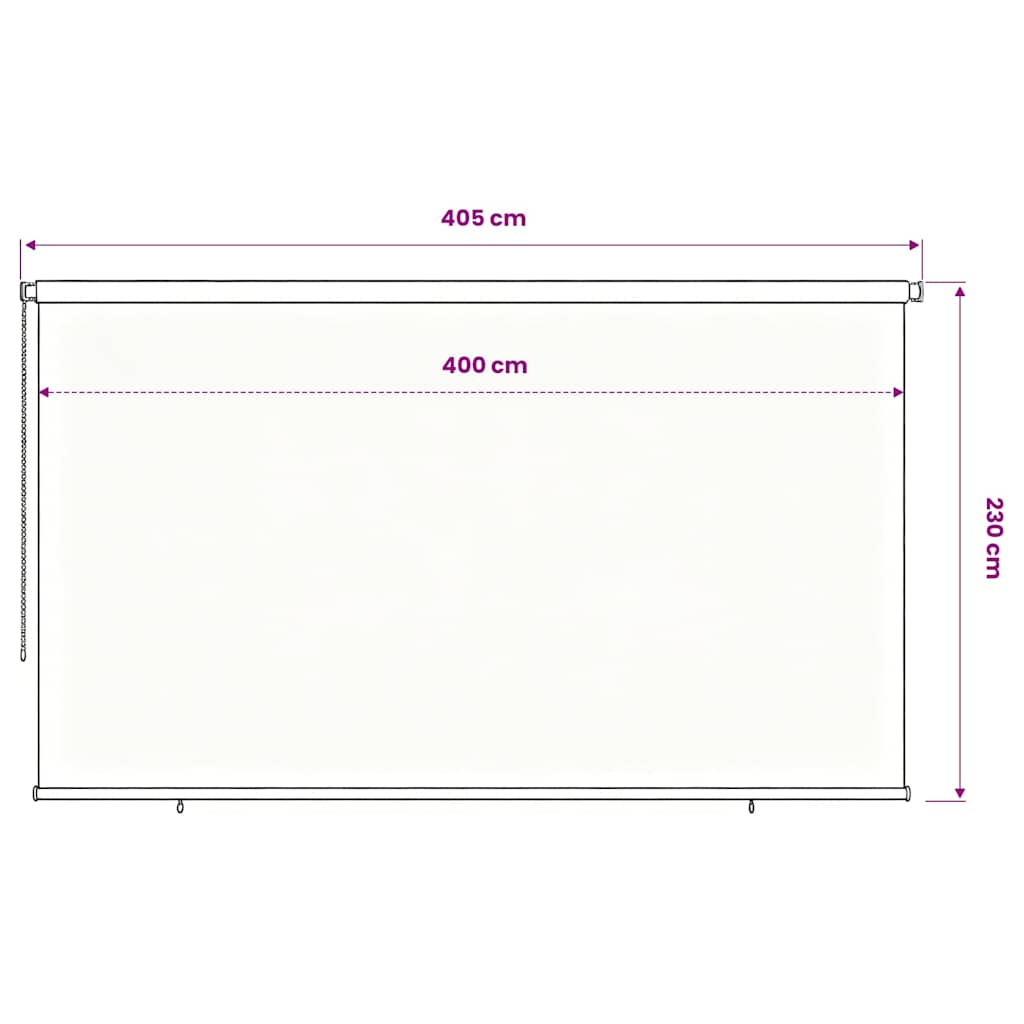 Rolgordijn voor buiten 405(B)x230(H) cm HDPE bruin is nu te koop bij PeponiXL, paradijselijk wonen!