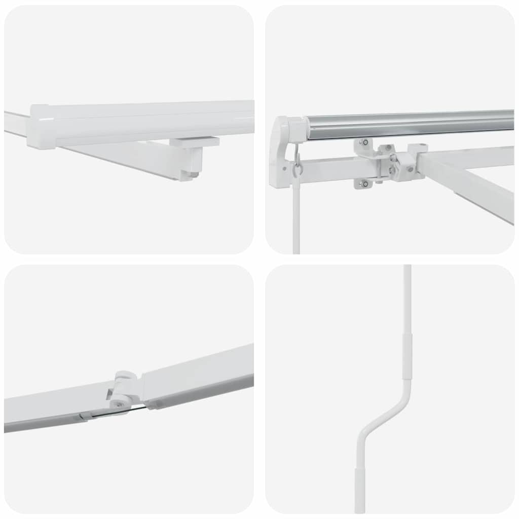 Zijde Frame met LED-striplichten Wit 600 × 350 cm Aluminium is nu te koop bij PeponiXL, paradijselijk wonen!