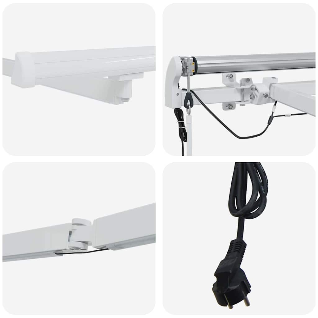 Zijde Frame met LED-striplichten Wit 450 × 350 cm Aluminium is nu te koop bij PeponiXL, paradijselijk wonen!