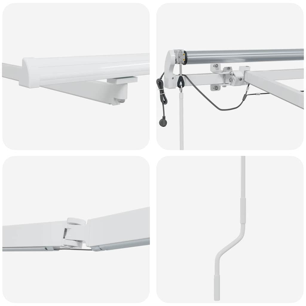 Zijde Frame met LED-striplichten Wit 600 × 350 cm Aluminium is nu te koop bij PeponiXL, paradijselijk wonen!