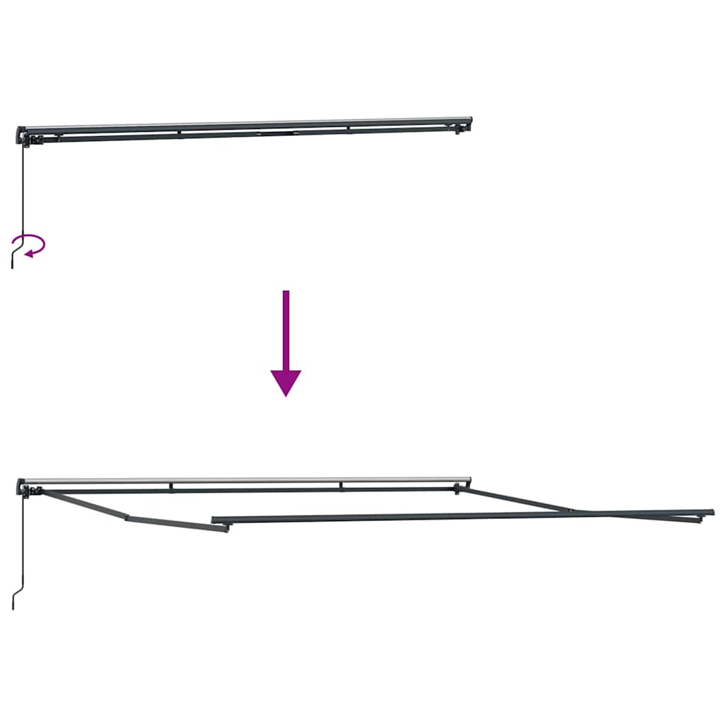 Zijde Frame Antraciet 500 × 350 cm Aluminium