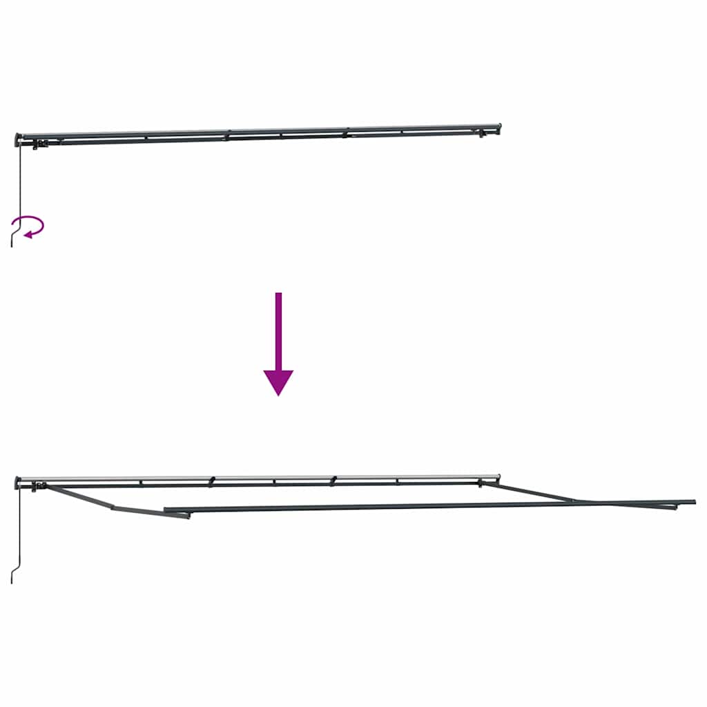 Zijde Frame Antraciet 600 × 350 cm Aluminium