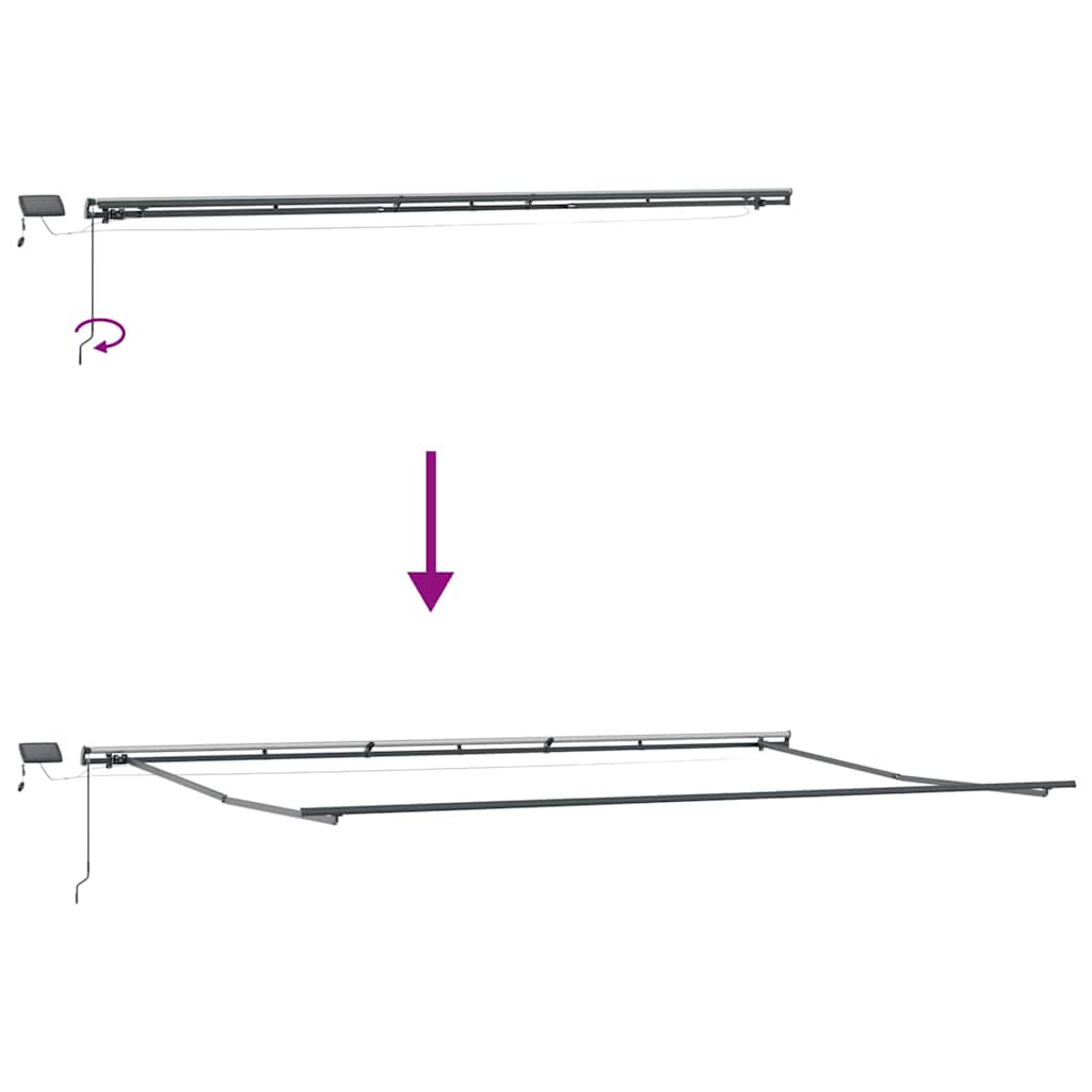 Zijde Frame Antraciet 600 × 300 cm Aluminium