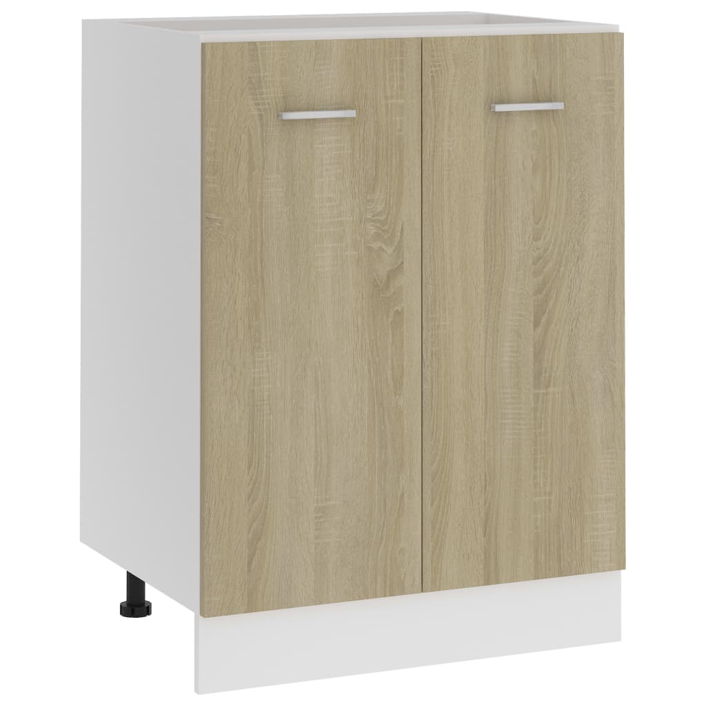 Onderkast Lyon 60x46x81,5 cm bewerkt hout sonoma eikenkleurig is nu te koop bij PeponiXL, paradijselijk wonen!