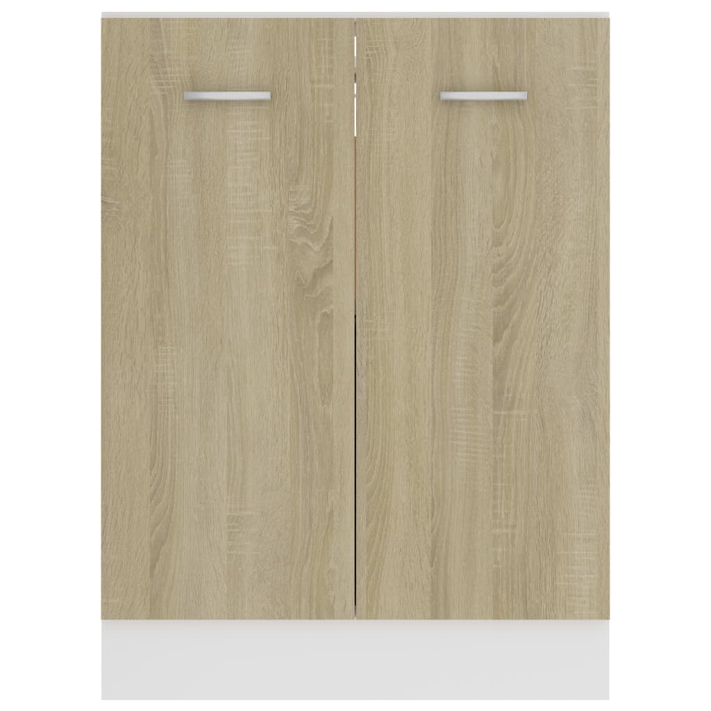 Onderkast Lyon 60x46x81,5 cm bewerkt hout sonoma eikenkleurig is nu te koop bij PeponiXL, paradijselijk wonen!