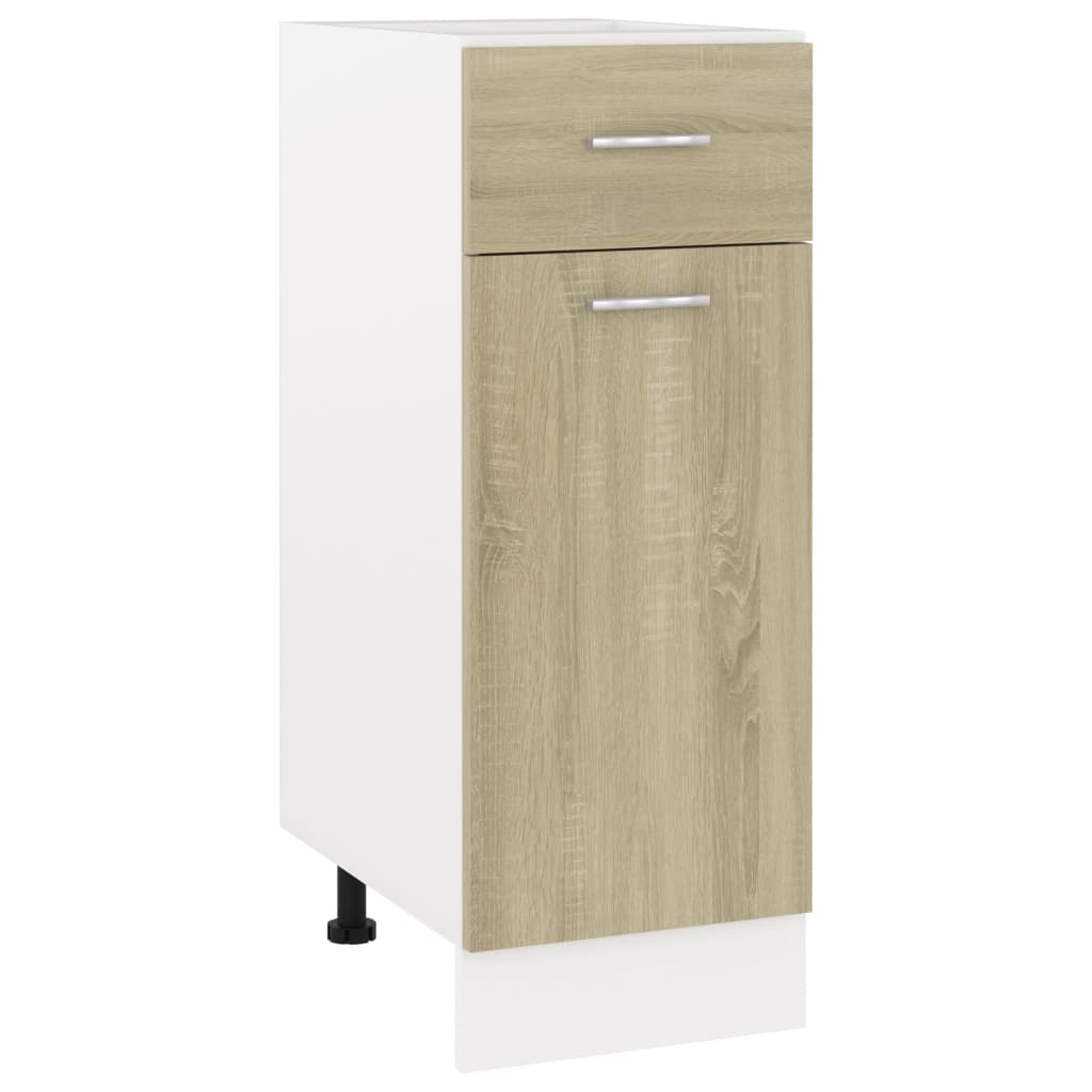 Onderkast met lade Lyon 30x46x81,5 cm bewerkt hout sonoma eiken is nu te koop bij PeponiXL, paradijselijk wonen!