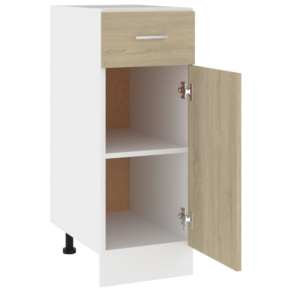 Onderkast met lade Lyon 30x46x81,5 cm bewerkt hout sonoma eiken is nu te koop bij PeponiXL, paradijselijk wonen!
