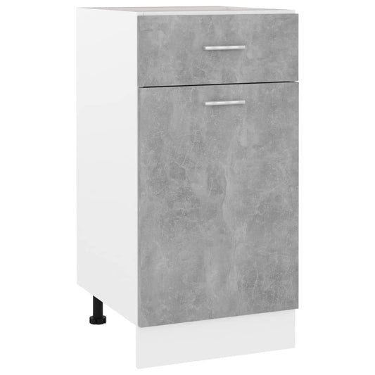 Onderkast met lade 40x46x81,5 cm bewerkt hout betongrijs is nu te koop bij PeponiXL, paradijselijk wonen!
