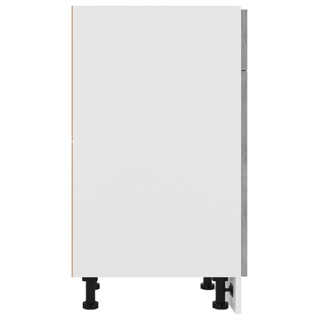 Onderkast met lade 40x46x81,5 cm bewerkt hout betongrijs is nu te koop bij PeponiXL, paradijselijk wonen!