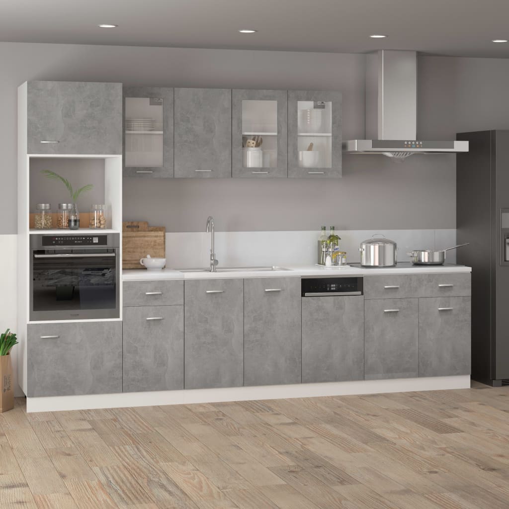 Onderkast met lade 80x46x81,5 cm bewerkt hout betongrijs is nu te koop bij PeponiXL, paradijselijk wonen!