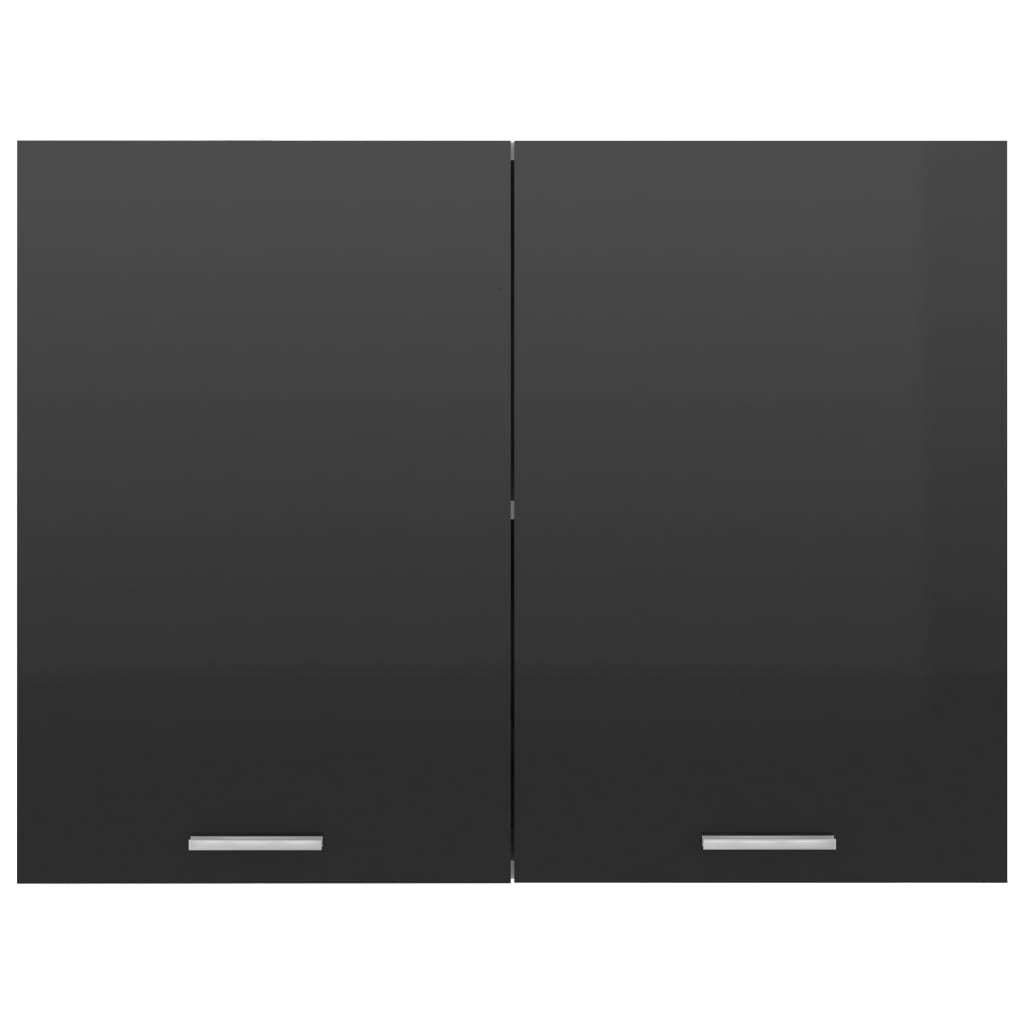 Bovenkast Lyon 80x31x60 cm bewerkt hout hoogglans zwart is nu te koop bij PeponiXL, paradijselijk wonen!