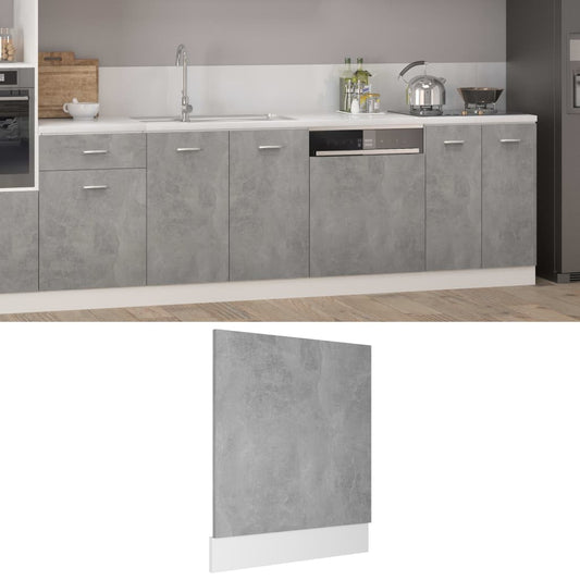 Vaatwasserpaneel Lyon 59,5x3x67 cm bewerkt hout betongrijs is nu te koop bij PeponiXL, paradijselijk wonen!