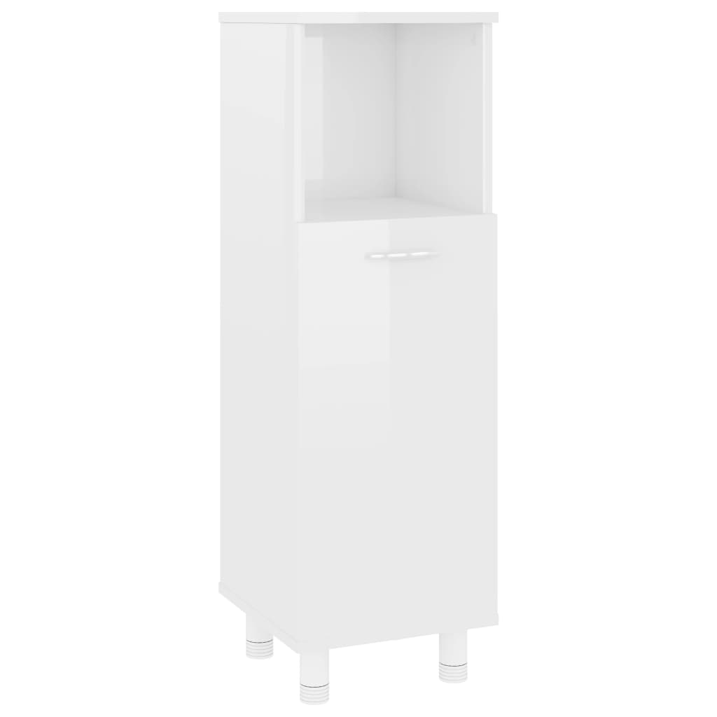 Badkamerkast 30x30x95 cm spaanplaat hoogglans wit is nu te koop bij PeponiXL, paradijselijk wonen!