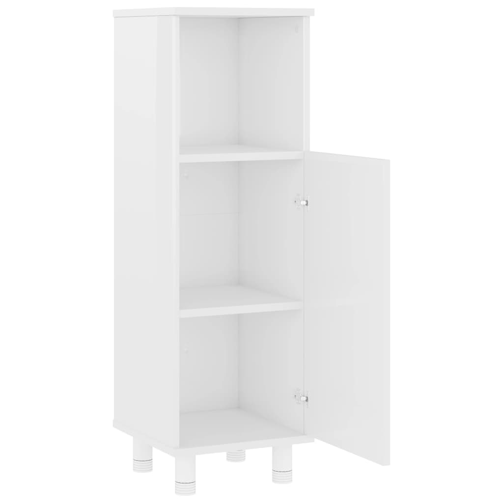 Badkamerkast 30x30x95 cm spaanplaat hoogglans wit is nu te koop bij PeponiXL, paradijselijk wonen!