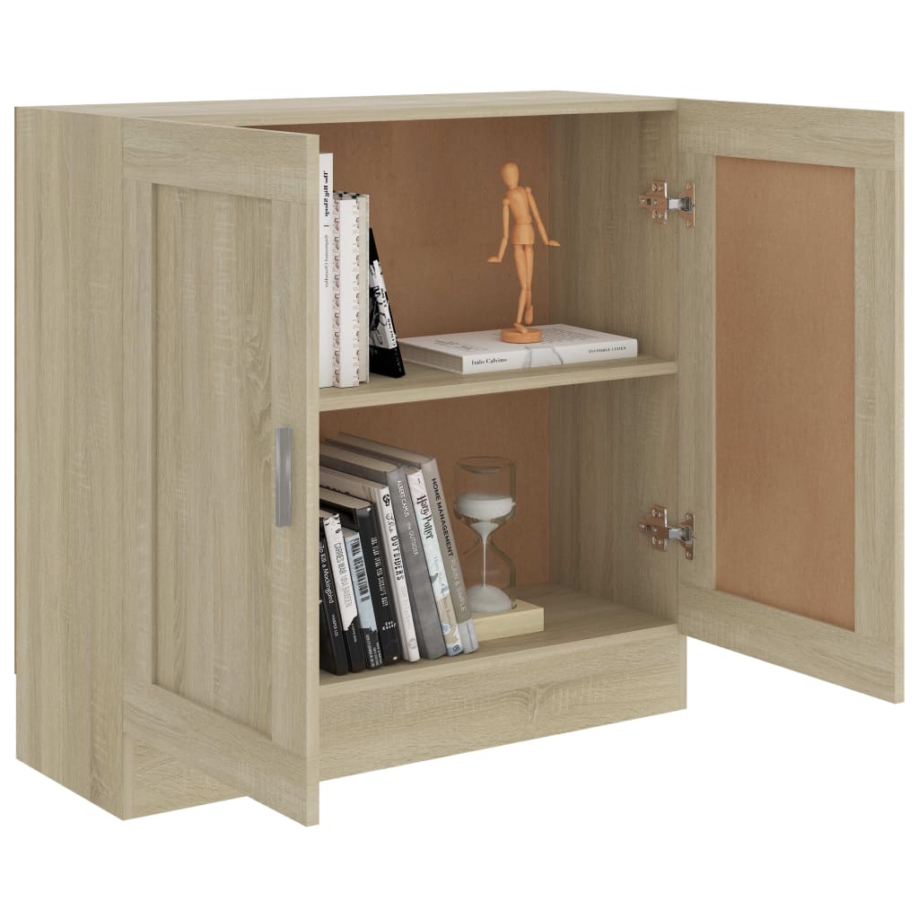 Boekenkast 82,5x30,5x80 cm bewerkt hout sonoma eikenkleurig is nu te koop bij PeponiXL, paradijselijk wonen!