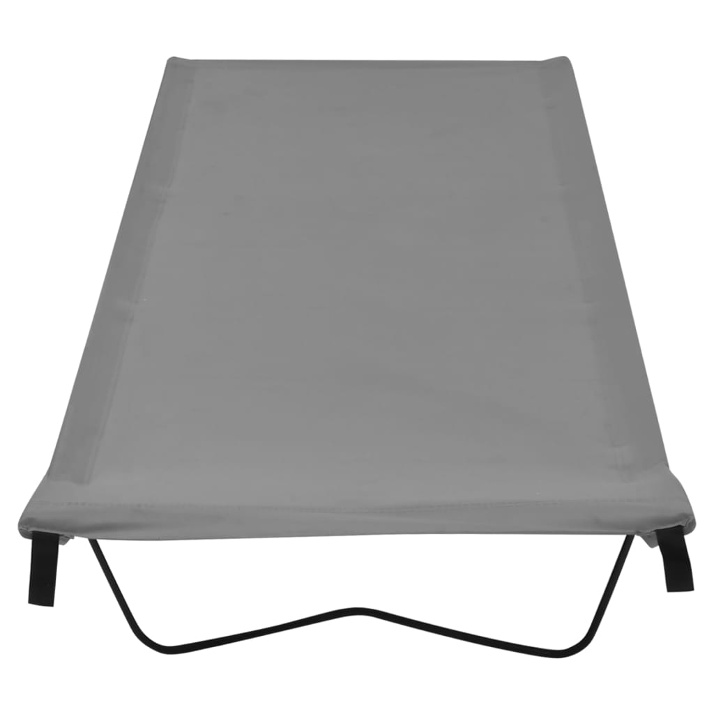 Campingbed 180x60x19 cm oxford stof en staal grijs is nu te koop bij PeponiXL, paradijselijk wonen!