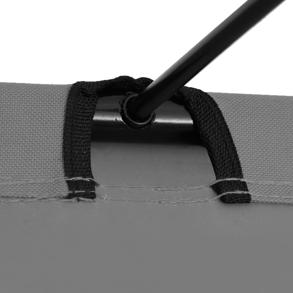Campingbed 180x60x19 cm oxford stof en staal grijs is nu te koop bij PeponiXL, paradijselijk wonen!