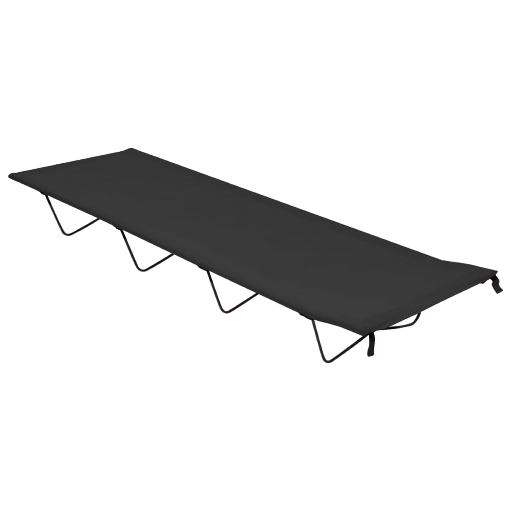 Campingbedden 2 st 180x60x19 cm oxford stof en staal zwart is nu te koop bij PeponiXL, paradijselijk wonen!