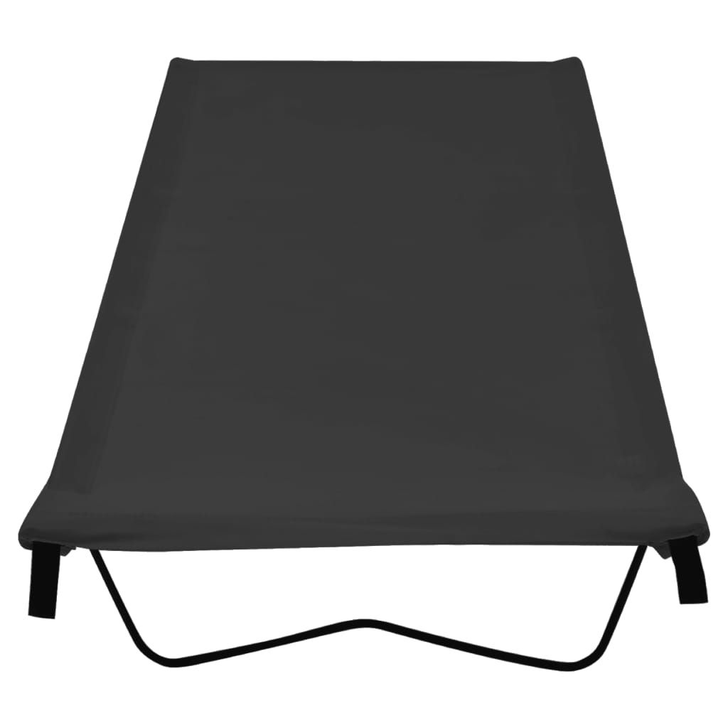 Campingbedden 2 st 180x60x19 cm oxford stof en staal zwart is nu te koop bij PeponiXL, paradijselijk wonen!
