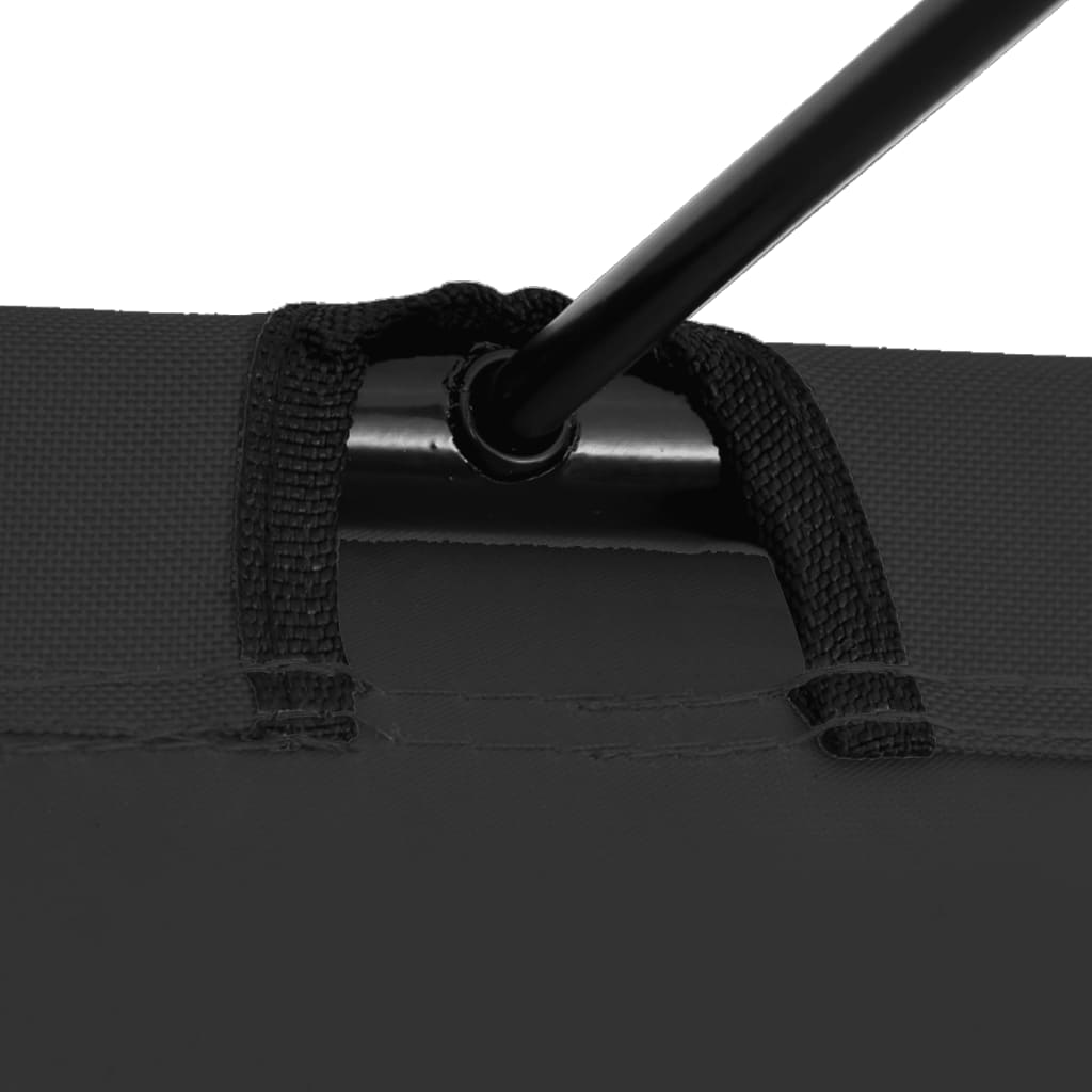 Campingbedden 2 st 180x60x19 cm oxford stof en staal zwart is nu te koop bij PeponiXL, paradijselijk wonen!