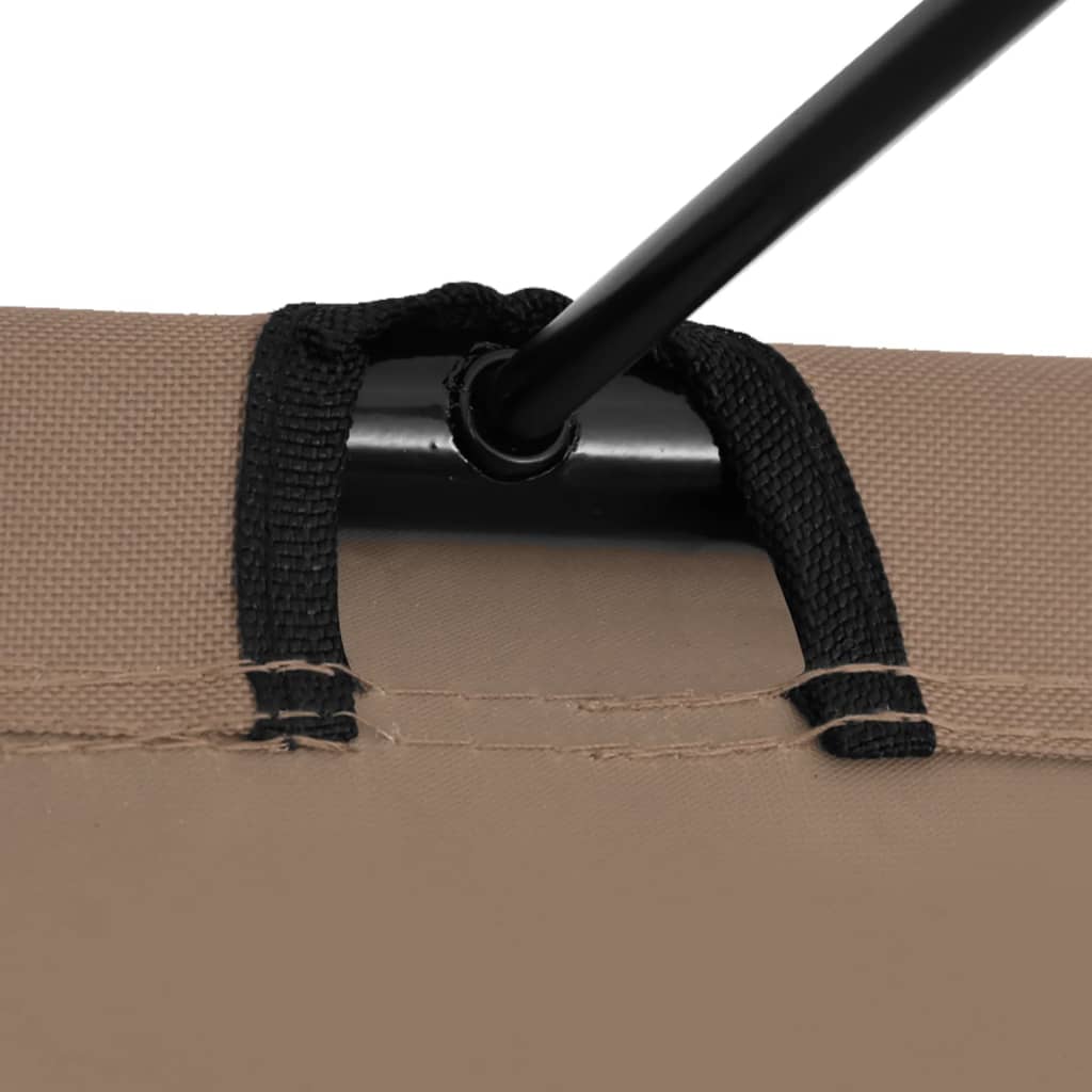 Campingbedden 2 st 180x60x19 cm oxford stof en staal taupe is nu te koop bij PeponiXL, paradijselijk wonen!