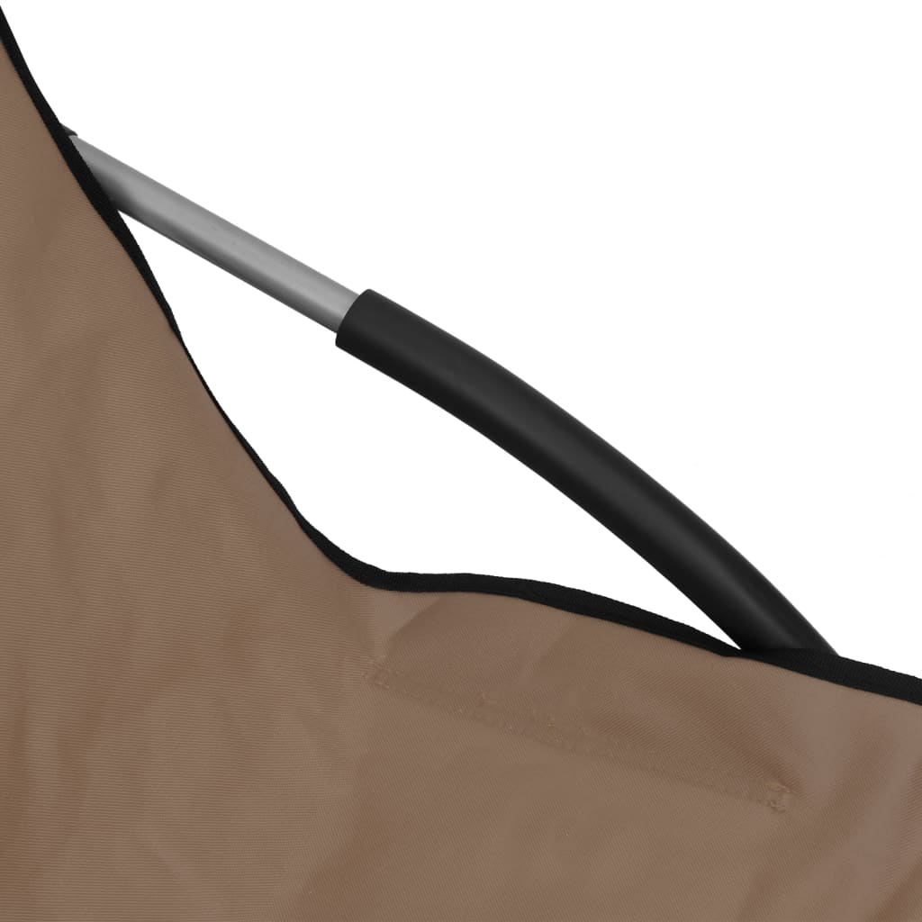 Strandstoelen 2 st inklapbaar stof taupe is nu te koop bij PeponiXL, paradijselijk wonen!