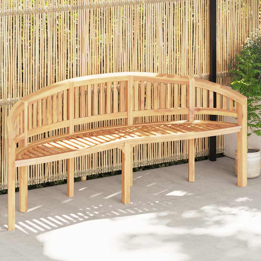 Bankje banaanvormig 200 cm massief teakhout is nu te koop bij PeponiXL, paradijselijk wonen!