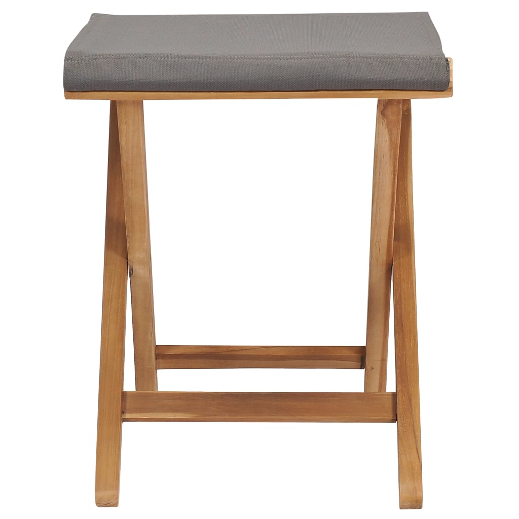 Stoelen inklapbaar 2 st massief teakhout en stof donkergrijs is nu te koop bij PeponiXL, paradijselijk wonen!