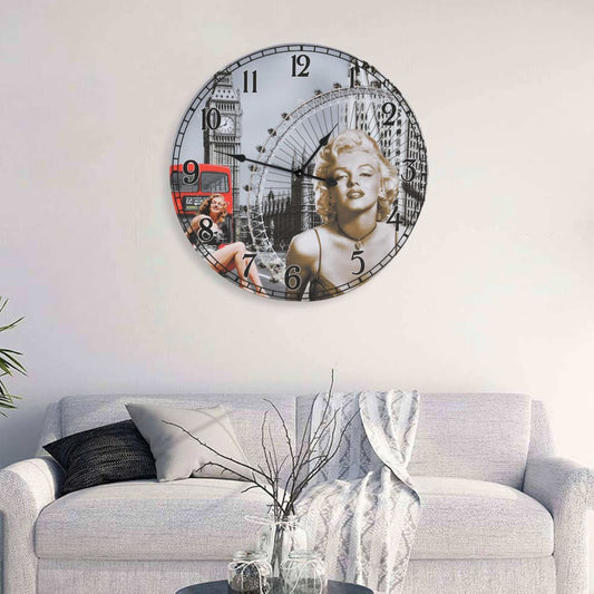 Wandklok vintage stijl 60 cm is nu te koop bij PeponiXL, paradijselijk wonen!