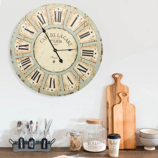 Wandklok 60 cm MDF meerkleurig is nu te koop bij PeponiXL, paradijselijk wonen!
