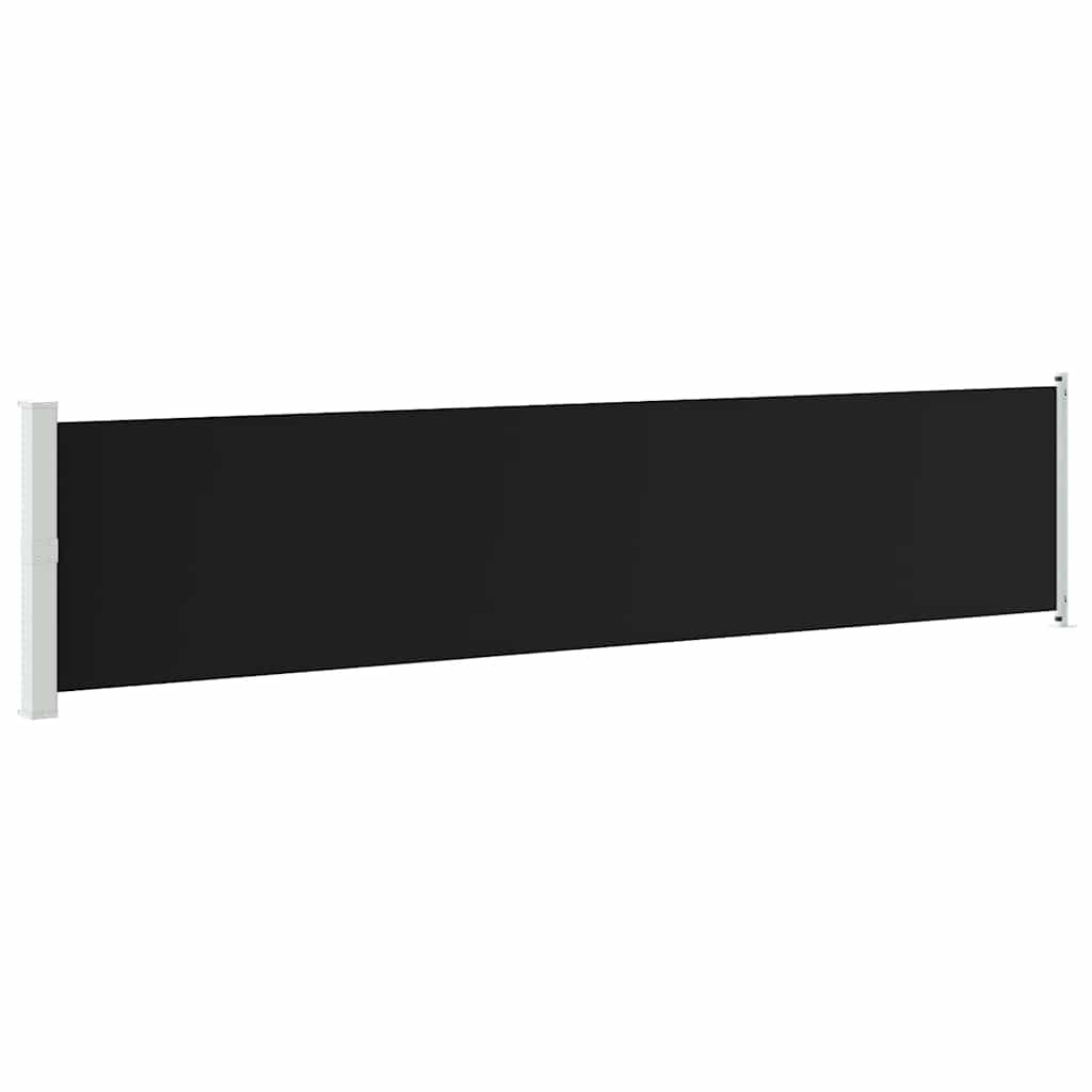 Tuinscherm uittrekbaar 140x600 cm zwart is nu te koop bij PeponiXL, paradijselijk wonen!